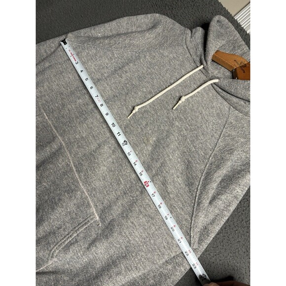 Vintage 70’s Heather Grey Hoodie Raglan Fleece Sweatshirt USA-made Men’s Large - Picture 13 of 14